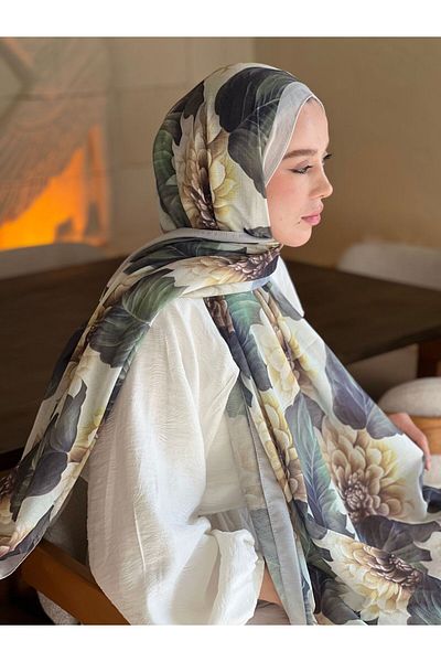 Modakaşmir Hydrangea Pattern Lina Shawl