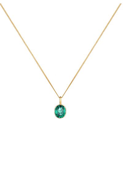 ELLI Necklace Premium Necklace Ladies Solitaire Pendant Classic With Quartz In 925 Sterling Silver G