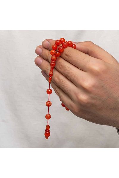 ECOME Round Clamping Amber Rosary