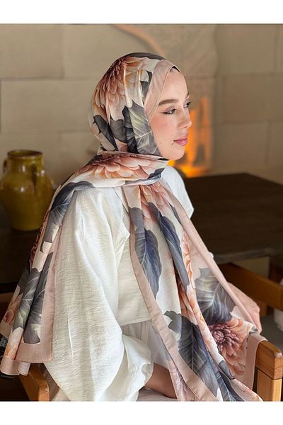 Modakaşmir Hydrangea Pattern Lina Shawl