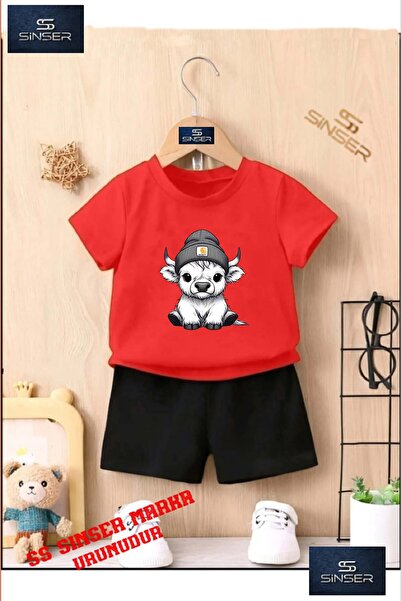 SS SİNSER Παιδικό μπλουζάκι με ιδιαίτερη στάμπα "CUTE COW BERET" με λαιμόκοψη...