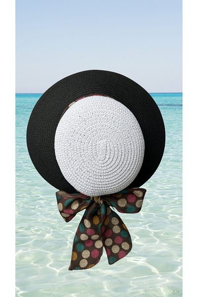 BY SCK Women's Straw Hat Summer Beach Hat Premium Quality - Foldable - Adjustable
