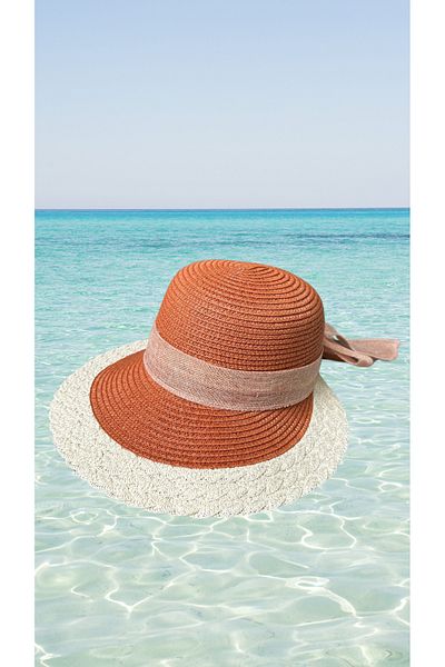 BY SCK Women's Straw Hat Summer Beach Hat Premium Quality - Foldable - Adjustable to Head