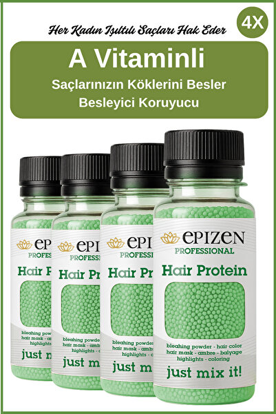 EPİZEN 4 قطع - بروتين للعناية بالشعر مدعم بالفيتامين - مطور خصيصًا للشعر التا...