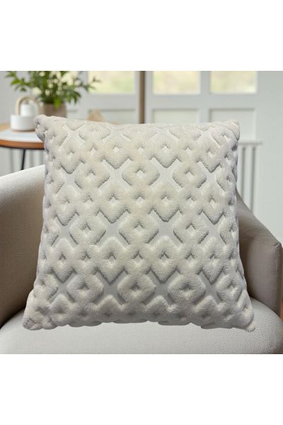 ÖZMAKAN Bohemian Special Design Punch Pattern Διακοσμητικό Κάλυμμα Μαξιλαριού Ριχτάρι Mila Ecru 1 τεμάχιο