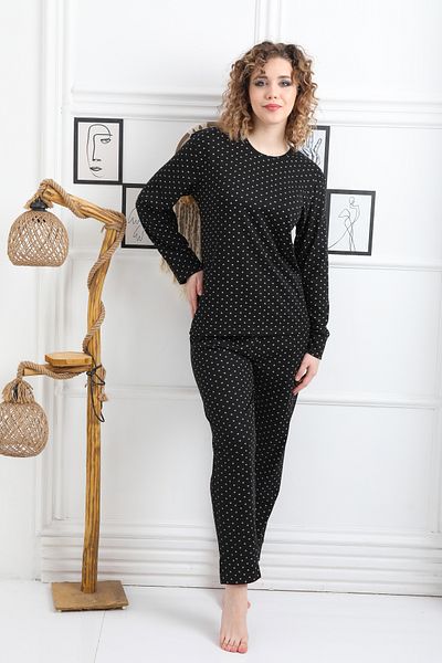 FAMES PİJAMA Patterned Combed Cotton Supreme Women's Pajama Suit