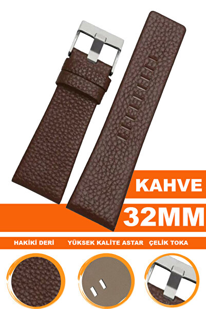 COBRA 22mm 24mm 26mm 27mm 28mm 29mm 30mm 32mm Diesel Saat Uyumlu Kahverengi Renk Deri Saat Kordonu DZK