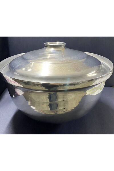 qpazar Helvane Alüminyum Tencere Kapaklı Salça Kaynatma Sos Konserve Tenceres...