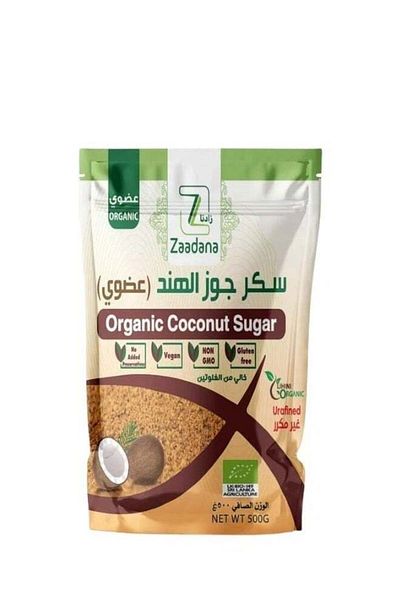 zaad سكر جوز الهند عضوي 500 جرام