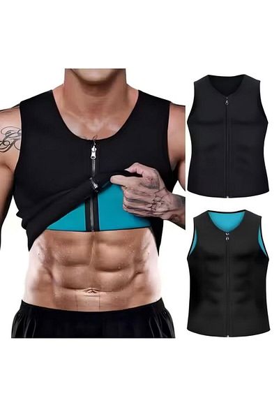 Generic Men's Compression Shirt, Rubber Body Shaper For Sports, Quick-drying Zip-up Sweatshirt