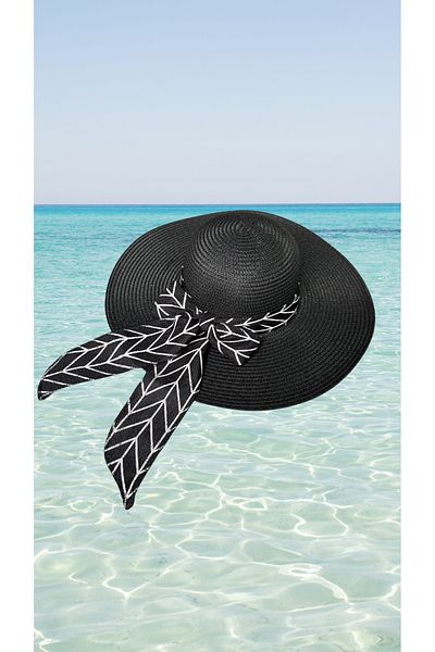 BY SCK Women's Straw Hat Summer Beach Hat Premium Quality - Foldable - Adjustable to Head