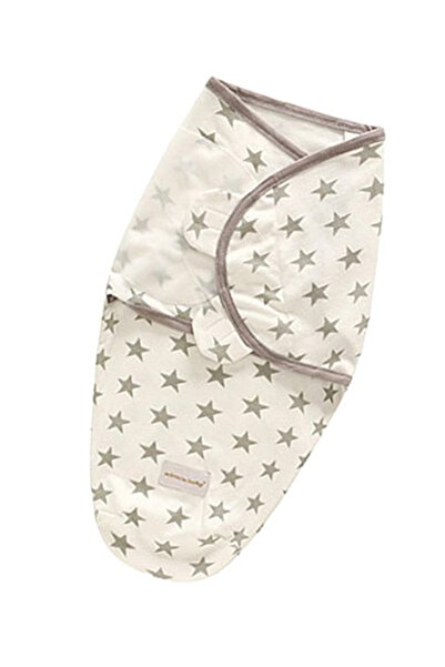 Generic Soft And Light Weight Baby Comfortable Swaddling And Cap Set With Star Print Design