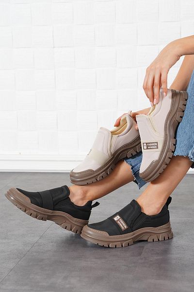 Moda Pie Lesnap Fashion - Pantofi sport negri pentru femei, elastici