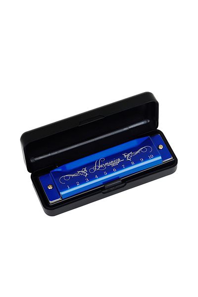 IRIN Blue 10 Holes 20 Notes Key of C Harmonica Colorful Metal Shell With Packing Box Educational Toy Orff