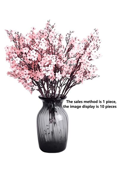 Choice قطعتان من النباتات الاصطناعية باللون الوردي الفاتح والمزهريات المنزلية...