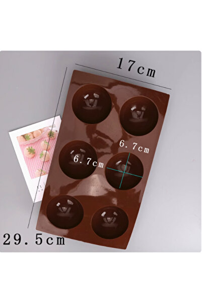 Choice 6 قوالب سيليكون نصف دائرية لموس الكيك، أداة خبز كعكة القمر، كرة الشوكو...