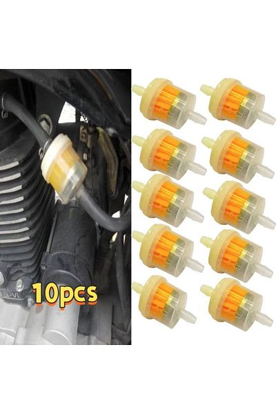 Choice Universal 10Pcs/set 6mm Hose Motorcycle Petrol Gas Fuel Gasoline Oil Filter For Scooter Motorcycl...