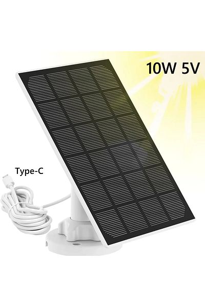 Arvin 10W-TypeC 10W Waterproof Outdoor Solar Panel Type-C Micro-USB Port 5V Solar Charging For Security Ba