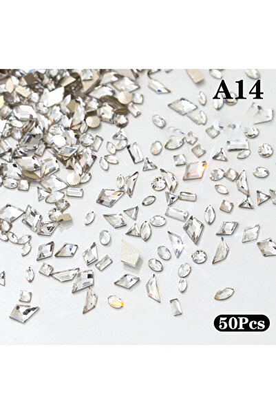 Choice A14 50 قطعة عشوائية من مجوهرات كريستال صغيرة مدببة ذات أشكال متنوعة لت...