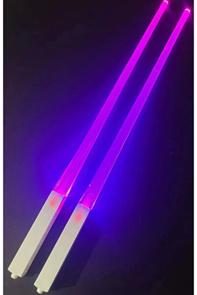 Choice زوج واحد من عيدان تناول الطعام المضيئة LED باللون الأرجواني، أدوات مائدة حفلات الطعام متعددة الألوان، إكسسوارات المطبخ