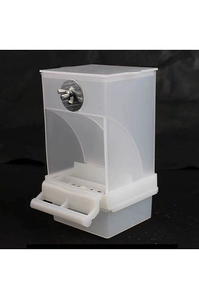 Choice White 1PC Parrot Feeder Anti-Spill Transparent Bird Food Box Clear Feeding Device for Parrots Durabl
