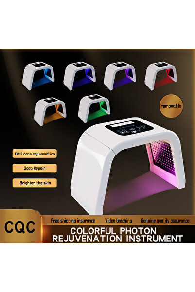 Choice جهاز العناية بالوجه مزود بـ 7 ألوان LED بمقبس الاتحاد الأوروبي، أداة ت...