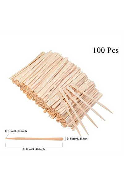 Choice1 100 قطعة - 88 مم نقطة 500 قطعة عصا إزالة الشعر الخشبية للنساء للاستخد...