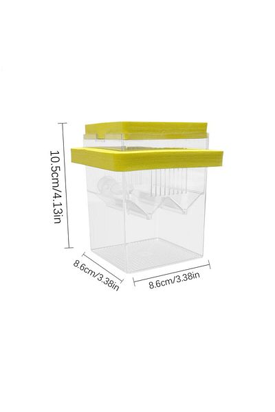 Choice Yellow Fish Breeding Box Floating Fish Hatchery Incubator Tank With Suction Cups Guppy Betta Fish Is