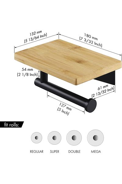 Choice A Solid Wood Paper Towel Holder No Punch Bathroom Tissue Box Toilet Cell Phone Paper Roll Paper Hold