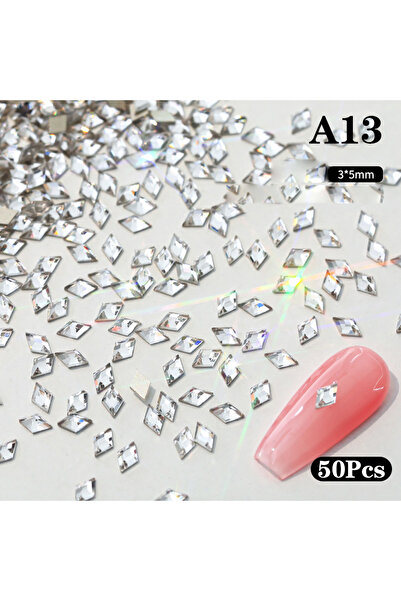 Choice A13 50 قطعة عشوائية صغيرة مدببة من الأسفل بأشكال مختلطة من مجوهرات الك...