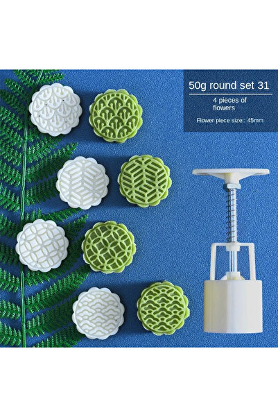 Choice قالب كعكة القمر F للعائلة، قالب كعكة القمر المضغوط يدويًا على شكل زهرة...