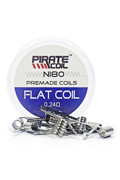 Choice 1 Box 10PCS/BOX Ni80 Flat Wire Heating Wire 0.24ohm PIRATE Premade COILS Heating Wire DIY Accessory