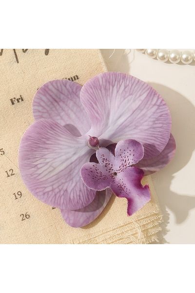 Choice 5pcs Purple 5/10pcs Phalaenopsis Artificial Butterfly Orchid 9.5CM Fake Flowers Heads Wedding Decora