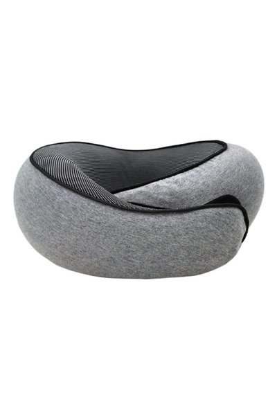 Choice وسادة رقبة رمادية داكنة من إسفنج الذاكرة للسفر، وسادة ناعمة لدعم الذقن...