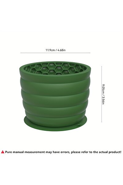 Choice كوب طعام بطيء من السيليكون باللون الأخضر كبير الحجم - تصميم مضاد للانز...