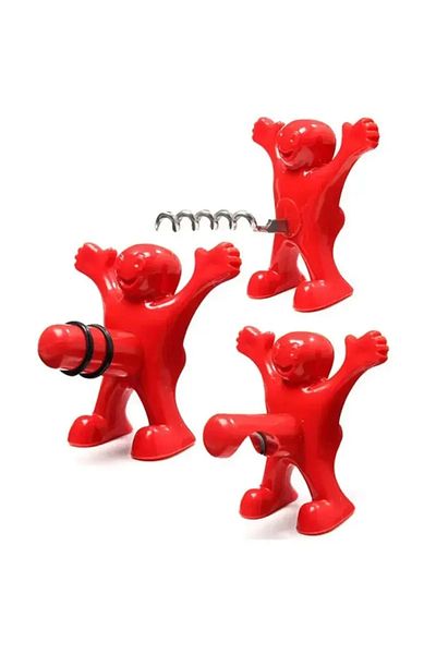 Choice 3pcs Creative Novelty Bottle Opener Wine Stopper Wine Bottle Corkscrews Bar Tools Kitchen Wedding Gi