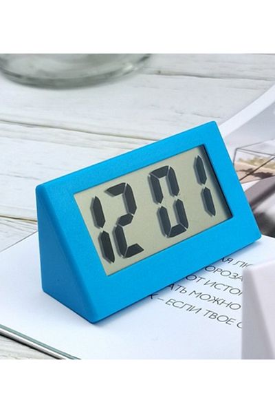 Choice blue Simple Desktop Desktop Clock Mini Digital Small Desktop Clock Desktop Clock Silent Small Alarm