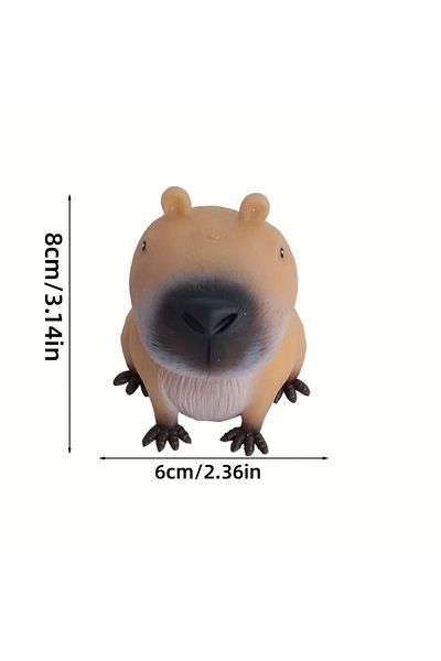 Choice 8cmx6cm Cute Cartoon Capybara Squeeze Toy Stress Relief Funny Animal Squeeze Toy Capybara Shape Pinc