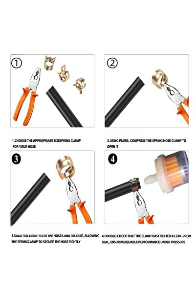 Choice 50 Pcs Fastener 5mm 6mm 7mm 8mm 9mm Spring Clip Fuel Water Line Hose Pipe Air Tube Clamps Fuel Wa...