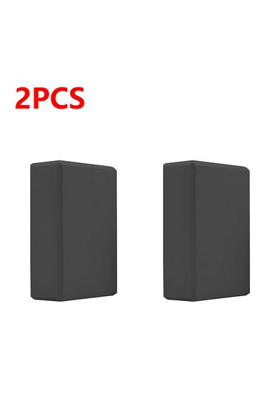 JOCESTYLE 2PCS Black EVA Yoga Block Solid Color Yoga Balance Bricks Moisture-Proof High Density Yoga Blocks Bo