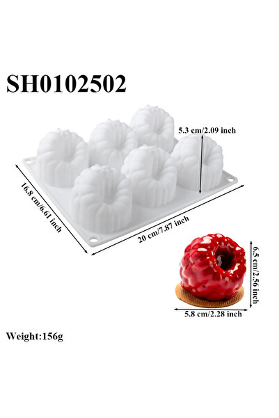 Choice SH0102502 قالب سيليكون لموس التوت البري بستة تجاويف، على شكل توت بري ع...