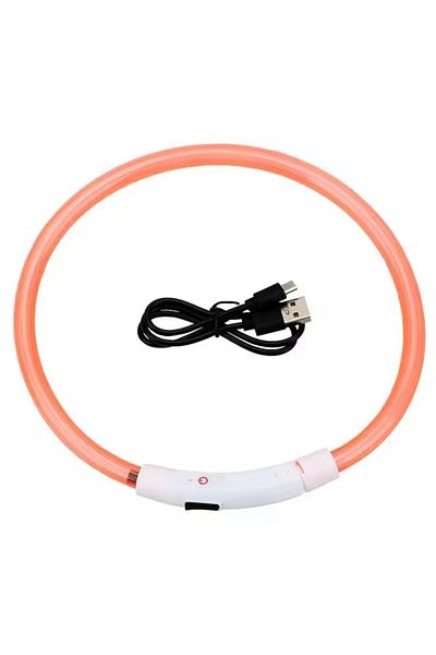 Choice S 35cm Orange Night walk dog USB charging Light dog collar Led night light battery dog loss preventi