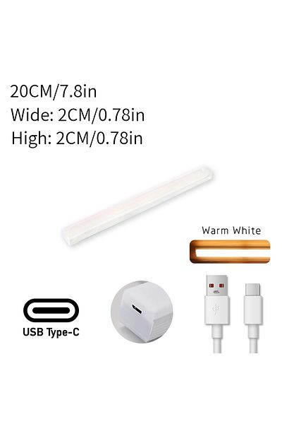Choice Warm White 20cm 10cm LED Motion Sensor Light Night Light USB Under Cabinet Light For Kitchen Cabinet