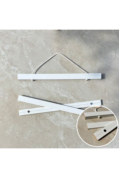 Choice 50cm(19.7IN) White Wood Magnetic Frames Teak Pine Wood Picture Poster Hanger Frame For Wall Art Canv