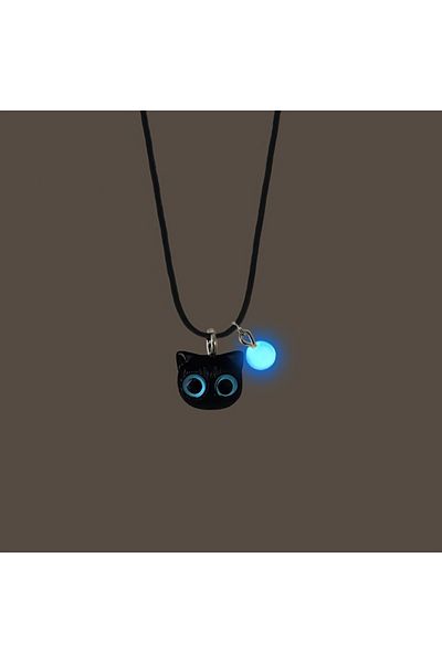 Choice NC24Y0717-1 Cute Cartoon Big Eye Cat Luminous Bracelets Glow In The Dark Fluorescence Pendant Bracel