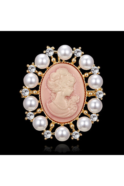 Choice BC18Y0541 دبابيس رأس نقش من الكريستال القوطي العتيق مرصعة بأحجار الراين للنساء على شكل رأس نقش من الملكة