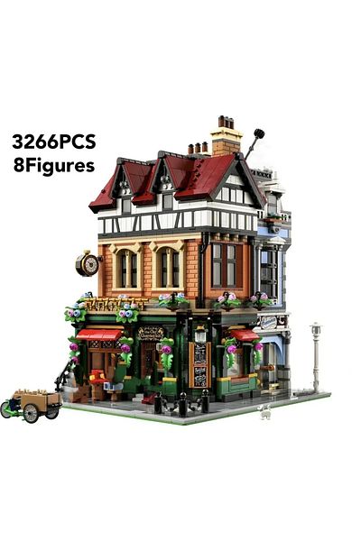 Choice 10350 2025 مكعبات بناء جديدة من Tudor Corner، مكعبات بناء من Creative Expert Street Views، لعبة للأطفال