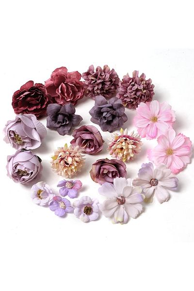 Choice Purple Rose Mixed Artificial Flowers Wedding Marriage Decoration Fake Flower for Home Room Decor DIY