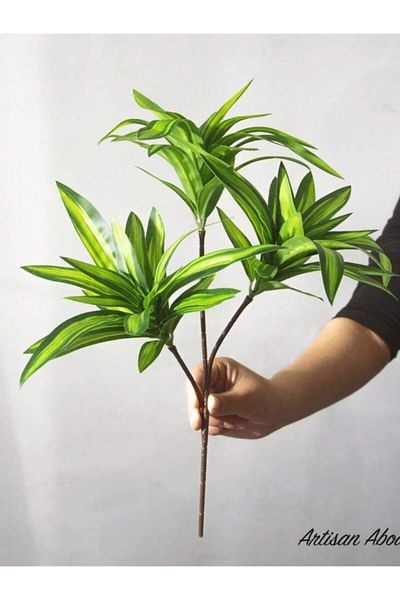 Choice S 1PC 1pc Simple Yellow Artificial Plant, Plastic Faux Leaf For Home Decor