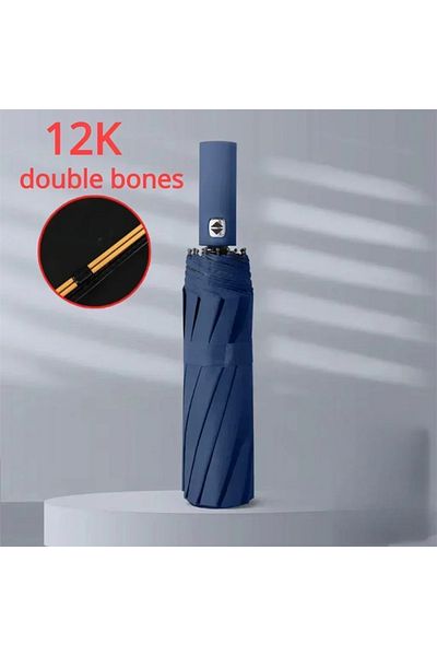 Choice metal-fiber composite 12K B 12 Bone Black Glue Fully Automatic Umbrella With Thick And Durable Keel